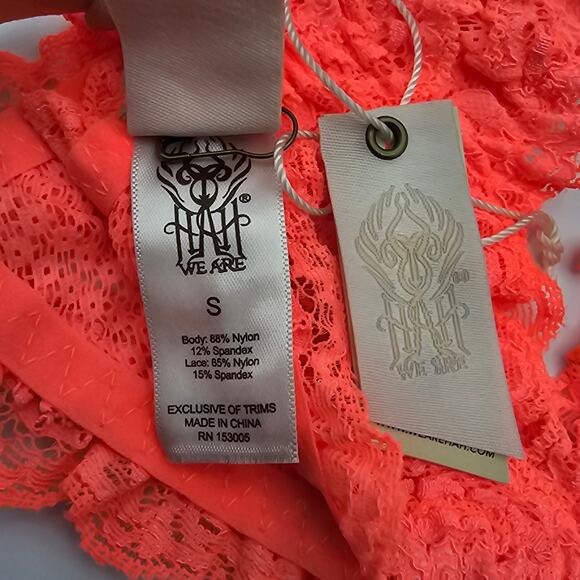 Free People We Are HAH Womans size S Flip HAHround Bra Bralette Fried Salmon NEW - Picture 6 of 8